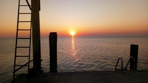 Nordsee-Insel-Sonnenuntergang